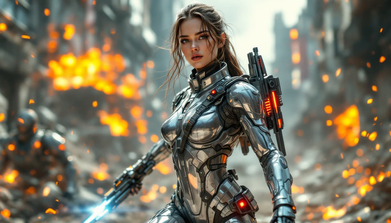 AI generated: A hyperrealistic, full-body, high-quality, detailed image of a young, approximately 20-year-old brun...