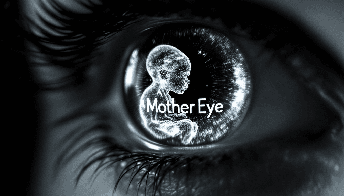 AI generated: A macroview of an ultra-realistic human eye with fine skin texture, natural eyelashes, and dramatic,...