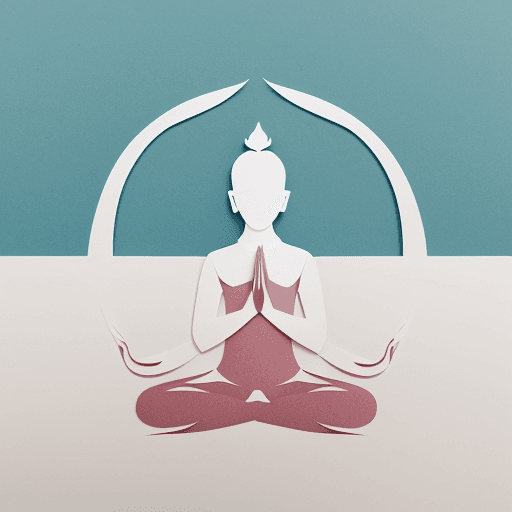 AI generated: create an image with contemporary design as paper cuts, with the concept of mental self-care, a pers...