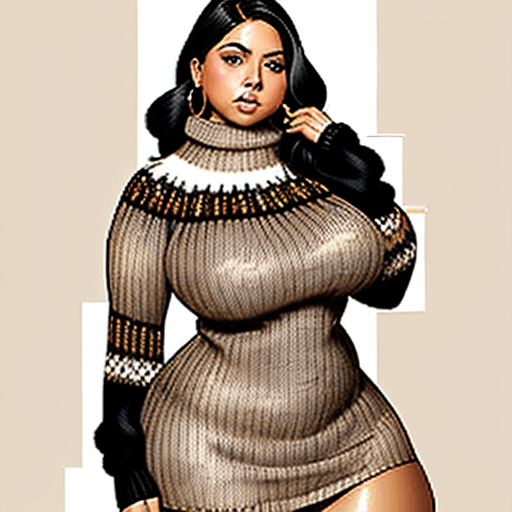 AI generated: adult, (low), curvy, voluptuous, Latina, native, indigenous, Persian, Arab, Indian, ethnic, (mohair ...