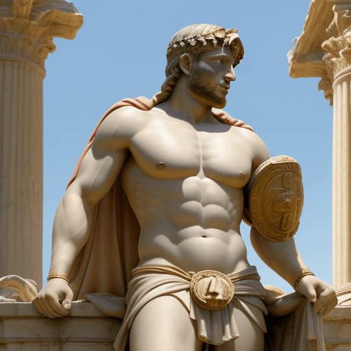 AI generated: roman emperor hero hercules