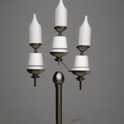 AI generated: a lamp in the style of minimalism with the use of gypsum and metal materials , high detail