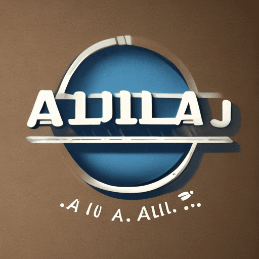 AI generated: "ALLO UA" a company logo with the words "ALLO UA" --v 5 --ar 3:2