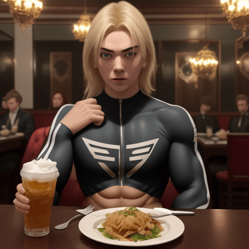 AI generated: https://s.mj.run/r5R6o-88E2g in the russian restaurant ,a lot of food ,facial features as on the lin...