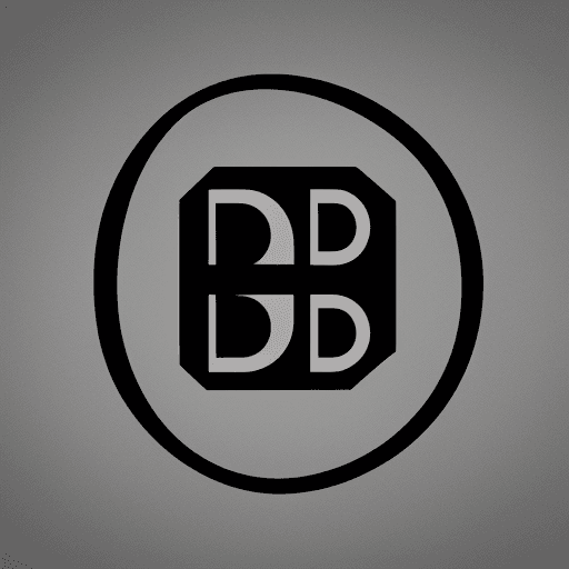 AI generated: a black logo minimalist with letter D for a clothes brand