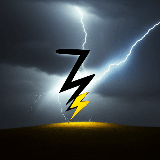 AI generated: The letter S being struck by a bolt of lightning