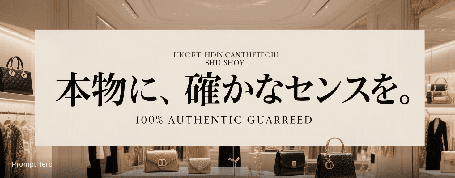 AI generated: Create a wide luxury banner (aspect ratio 4.5:1) for a high-end fashion select shop profile header.
...