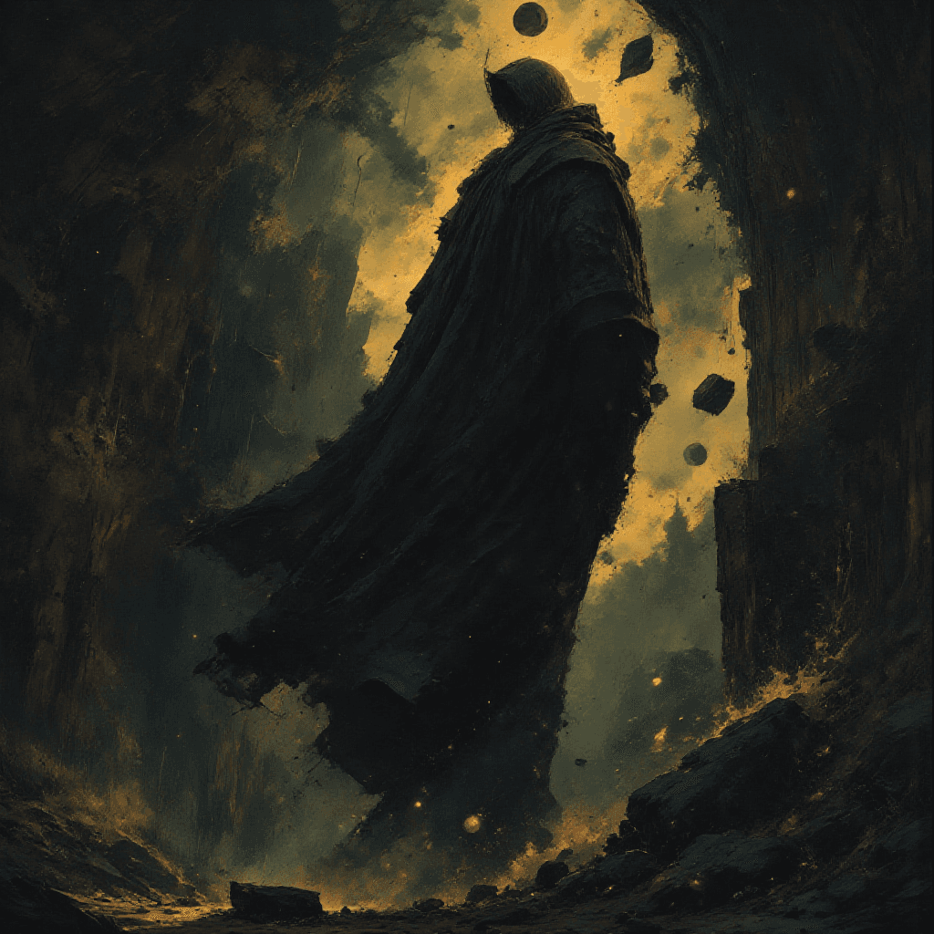 AI generated: Blackened night

I am but re-used, gently purified

but still weak as I see my

ending walking...