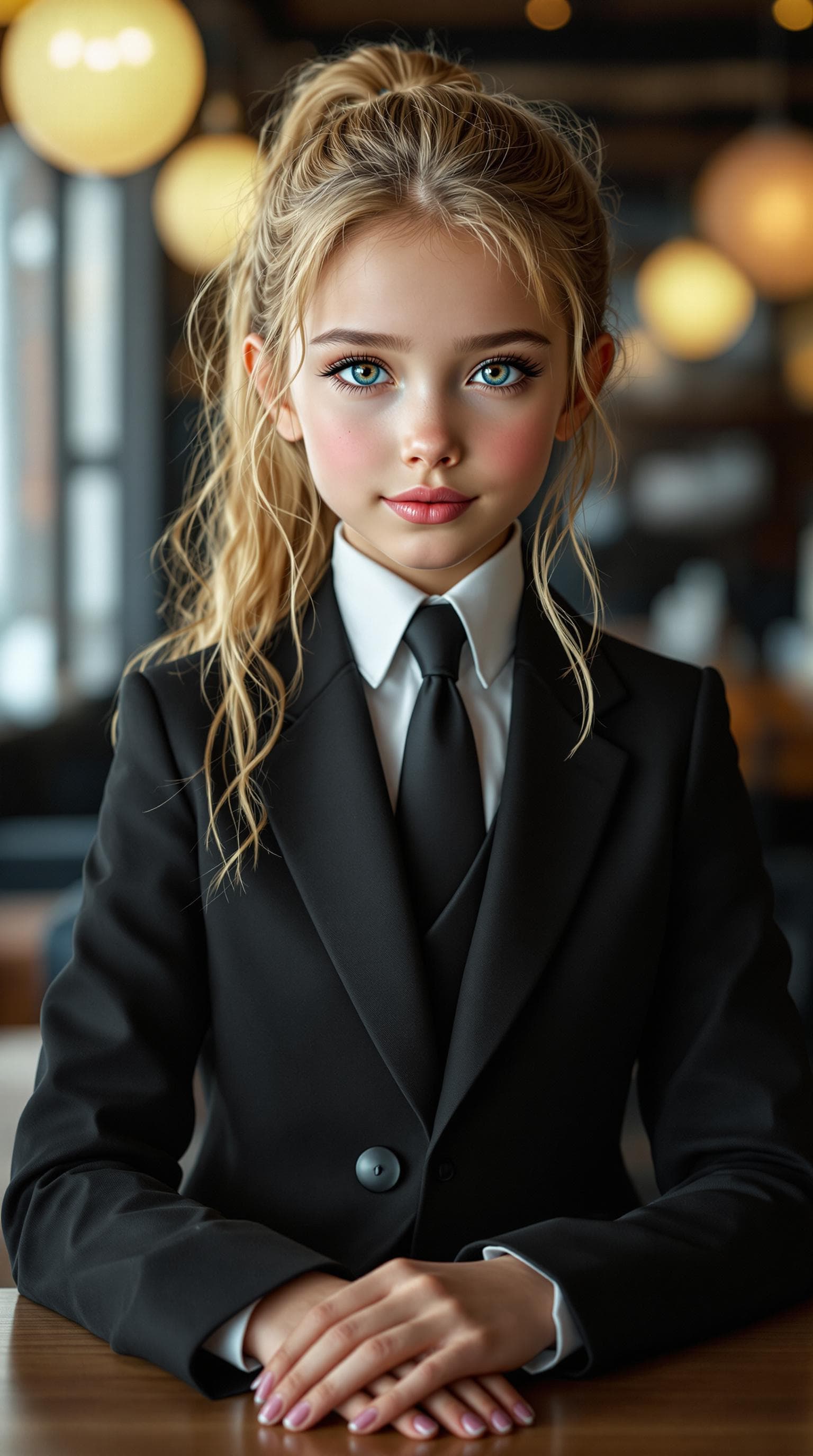 AI generated: a professional photo of a exceptionally beautiful girl in the world (age 7), (seven year old) U.S.A ...