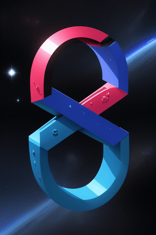 AI generated: a modern styled I letter 3d realistic space theme