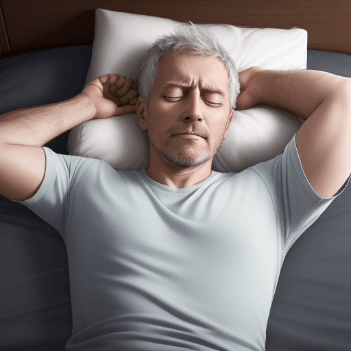 AI generated: An adult male recovering from nightmares