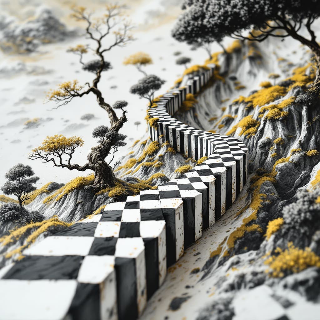 AI generated: Style and type: Abstract Nature color sketch. Layout: Close-up shot with a shallow depth of field. S...