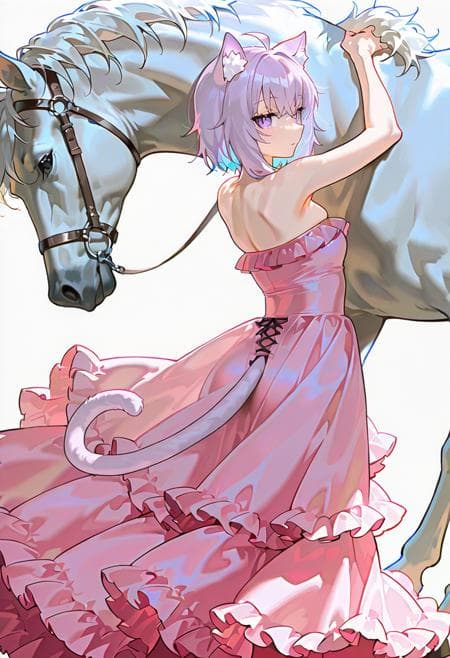 Frill Trim Gown