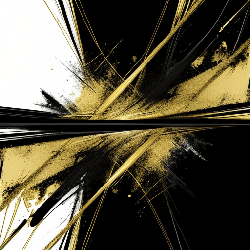 AI generated: Abstract art modern green and black and gold and white 