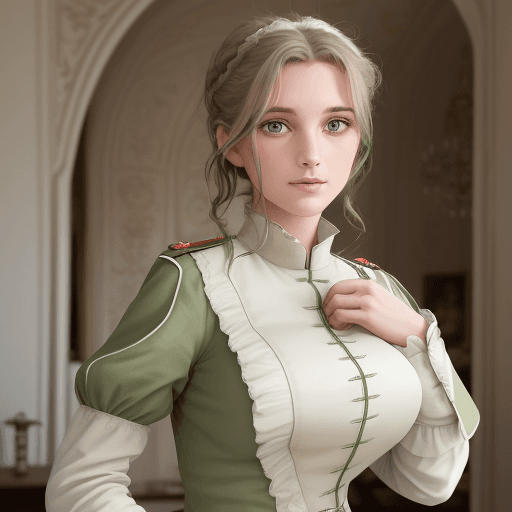 AI generated: photo réaliste et détaillé d'une femme barbare belle et généreuse avec des yeux vert et de longs che...