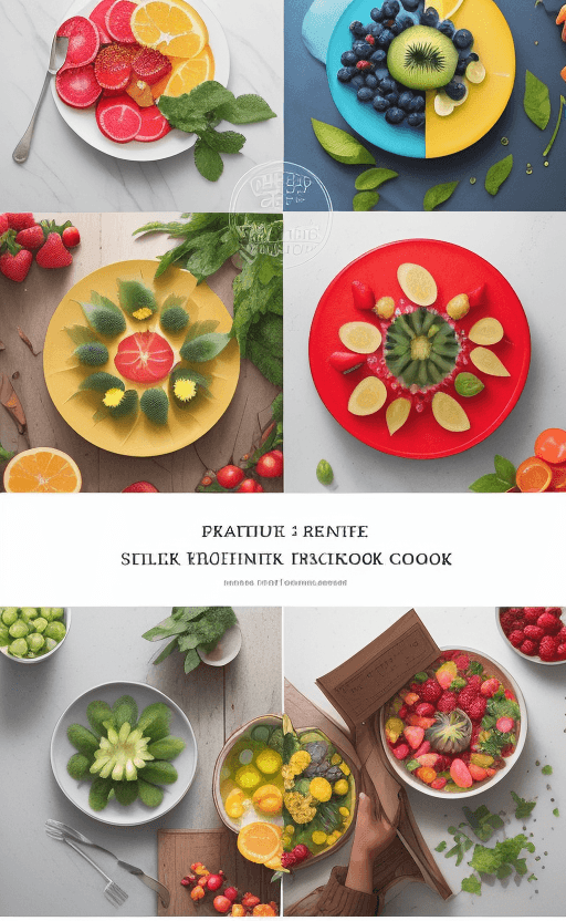 AI generated: Design a vibrant and inviting book cover for a cookbook without any text, letters, or any written el...
