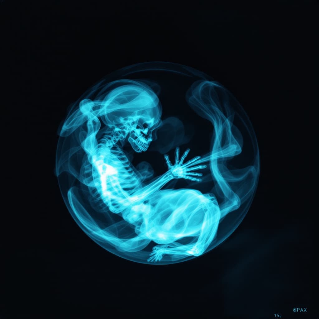 AI generated: pregnant x-ray fetus
