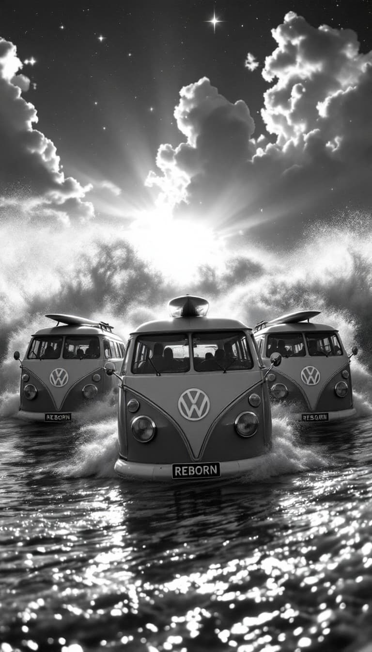 AI generated: A photo realistic  black and white high art photo, portrait view, soft focus, facing directly in fro...