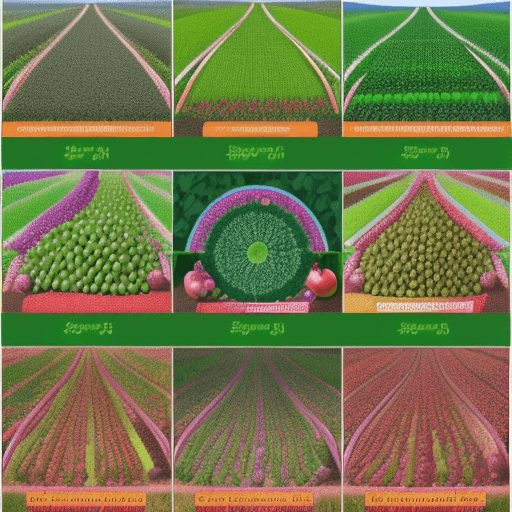 AI generated: Generate a vibrant and diverse AI image capturing the beauty of two enchanting orchards, each abunda...