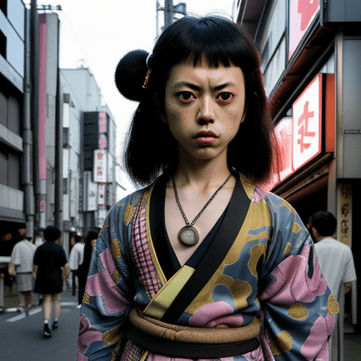 AI generated: Miles Davis Samurai Punk in Tokyo Future Tekkon Kinkreet