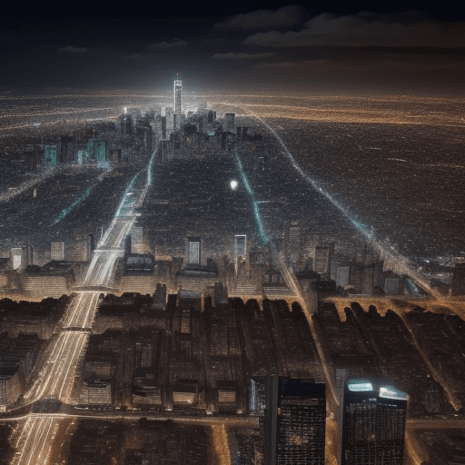 AI generated: Crea una imagen sobre la Ciudad de México en la noche.