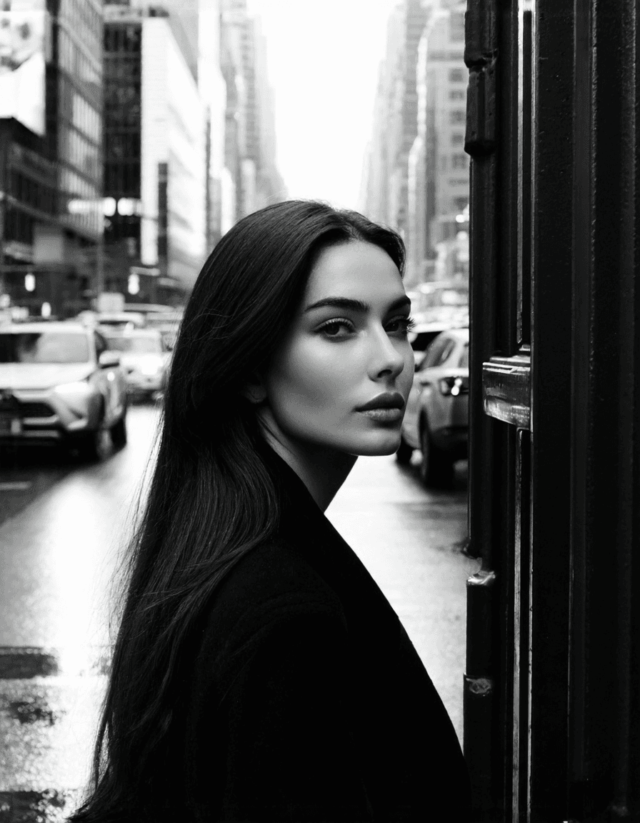 AI generated: The image is a striking black-and-white composition that combines elements of realism with surrealis...