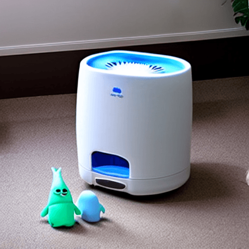 AI generated: Hungry humidifier pets are trying to cool off,  summer time.  
