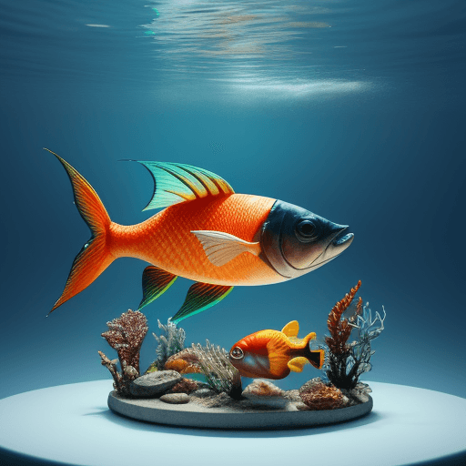 AI generated: Dressed idea of ​​fish