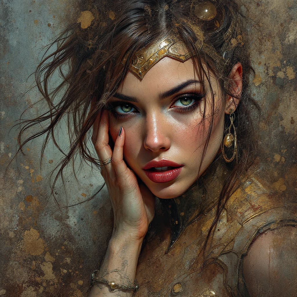 AI generated: by Bastien Lecouffe-deharme , By carne griffiths and wadim kashin, Amazing crazy insanely detailed, ...