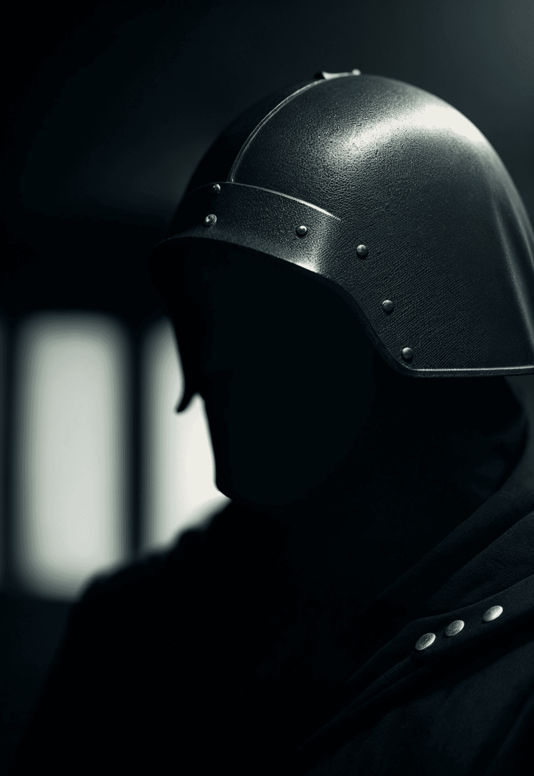 AI generated: Dark Photo of creepy Vintage black Knight,
very detailed, atmospheric haze, Film grain, cinematic f...