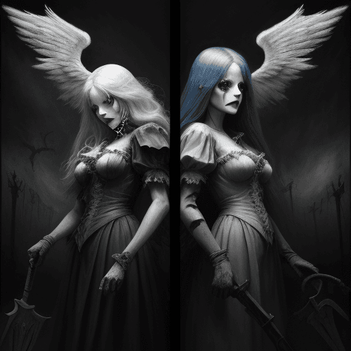 AI generated: Angels vs. Death