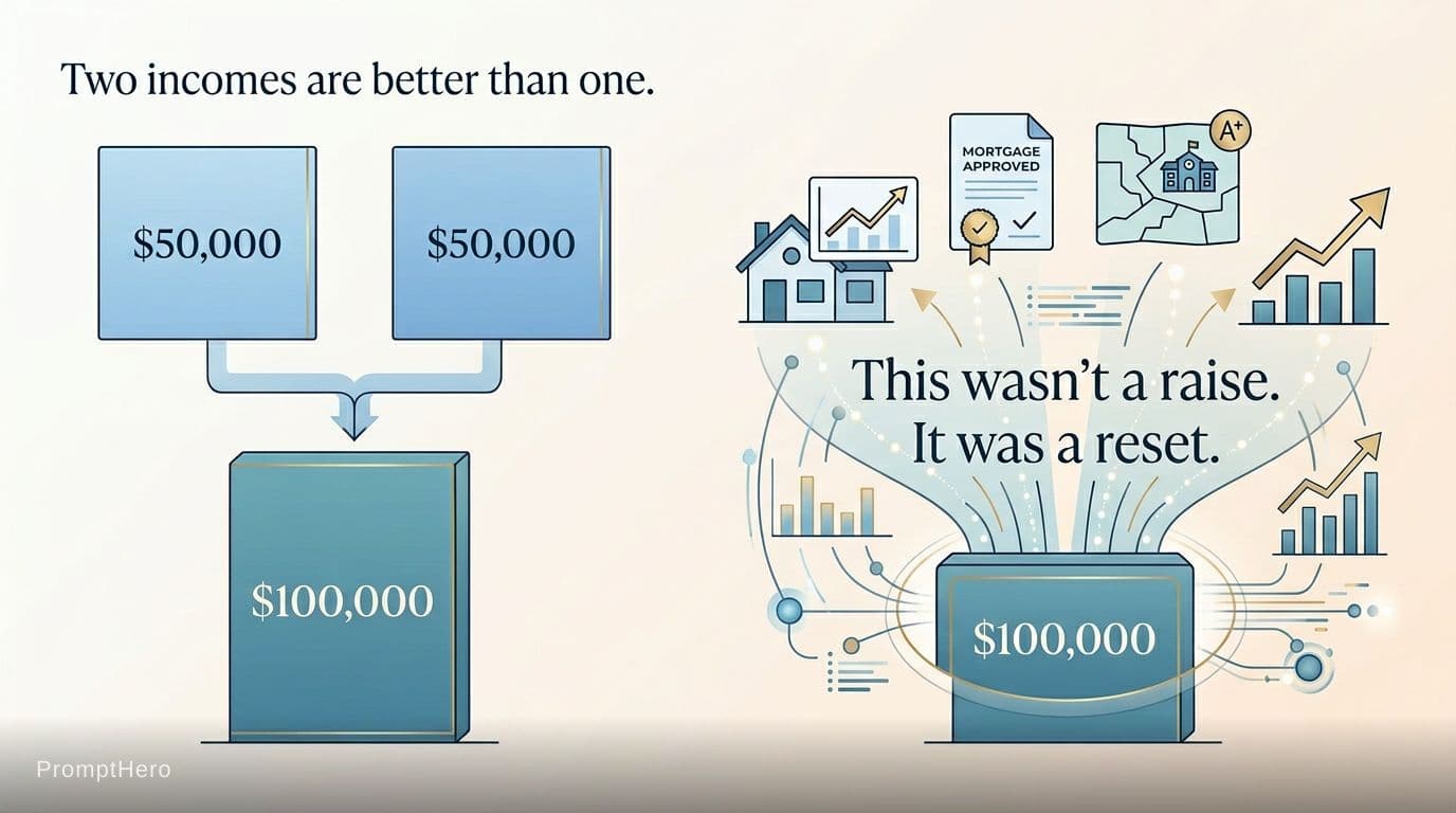 AI generated: Clean 2D flat finance explainer illustration with subtle luxury aesthetic.

Minimal white or very li...