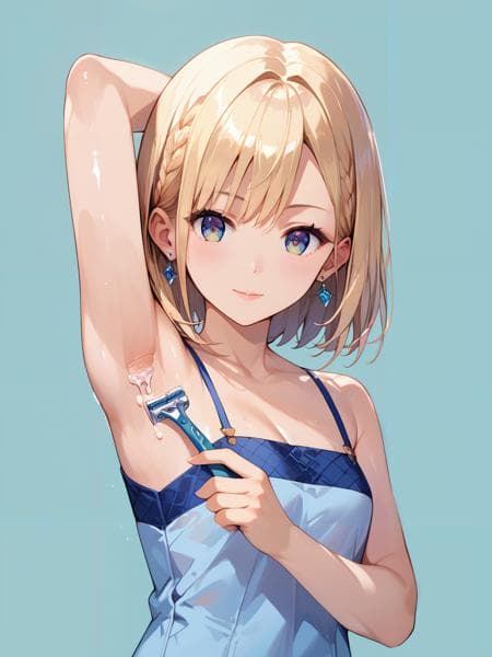 腋毛剃り/shaving armpits hair - Image 1