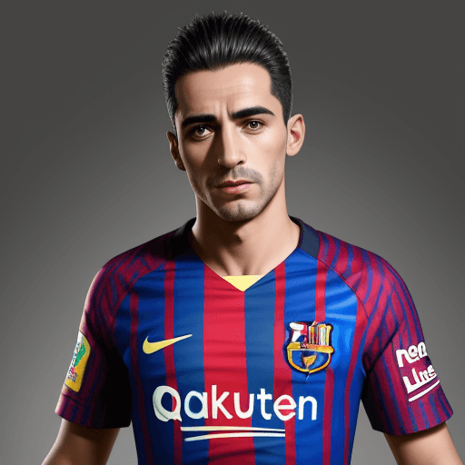 AI generated: Mi villano favorito con el uniforme del Barcelona, realista hd 