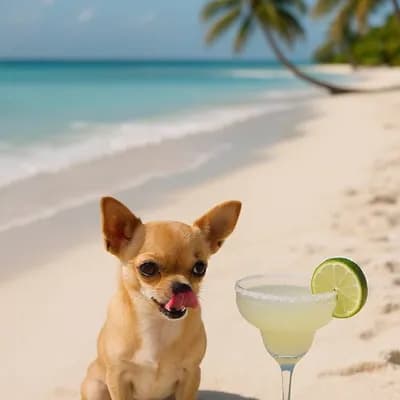 AI generated video: a dog smiling