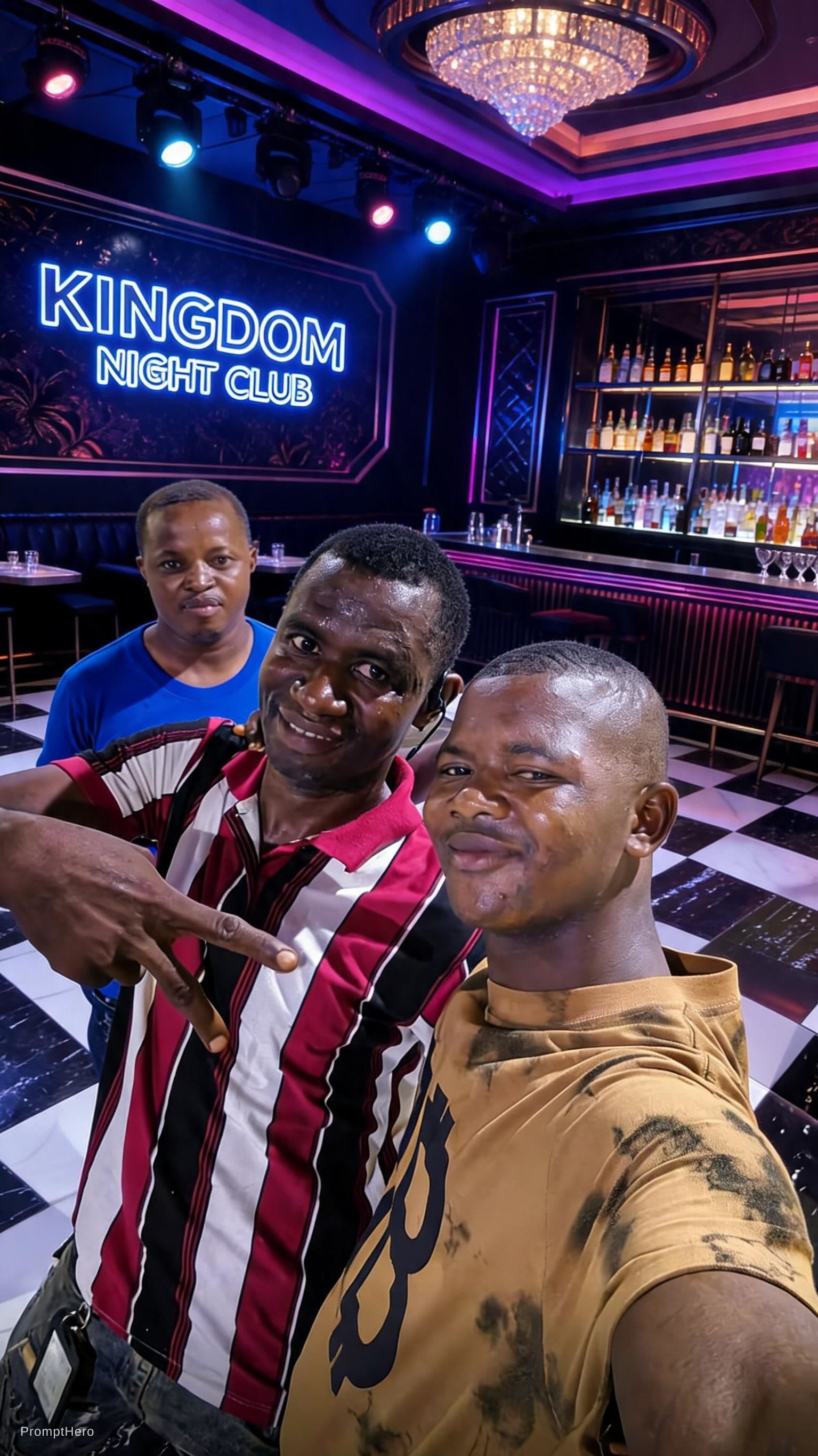 AI generated: In a luxury night club 