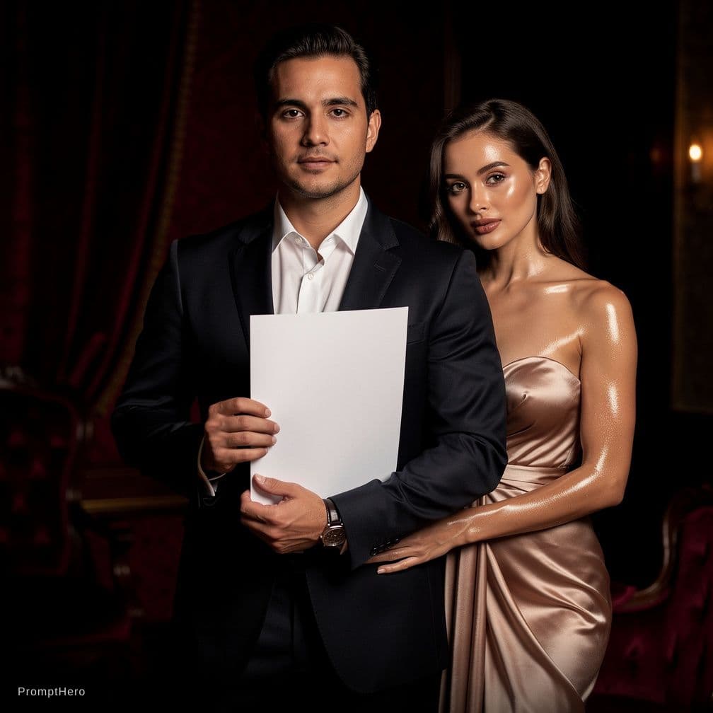 AI generated: Cinematic editorial photoshoot of a well-dressed, confident gentleman with light brown (fair Latino)...