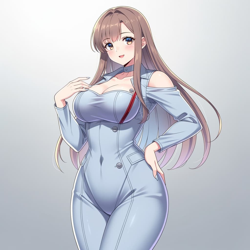 AI generated: A Thicc naked anime girl