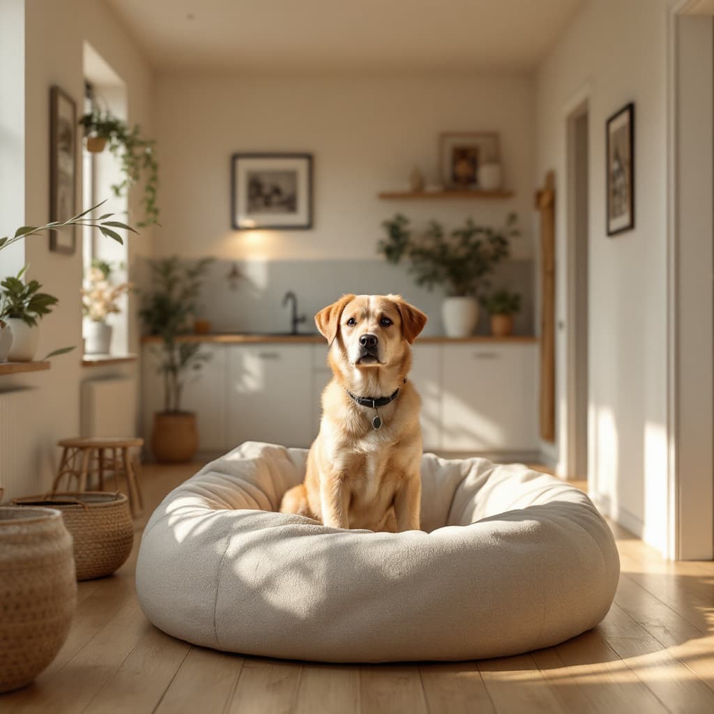 AI generated: High resolution Um cachorro híbrido com pelagem caramelo, corpo musculoso, em um fundo natural, pose...