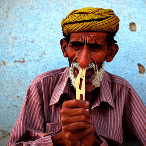 AI generated: a Yemen man chewing gat 