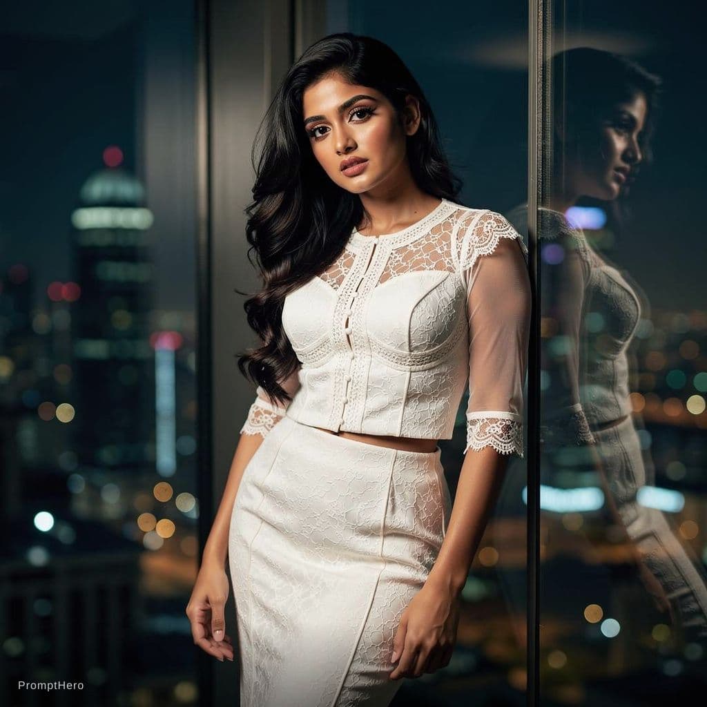 AI generated: 'A breathtakingly bold and high-quality realistic photo of the beautiful Indian woman. She has shed ...