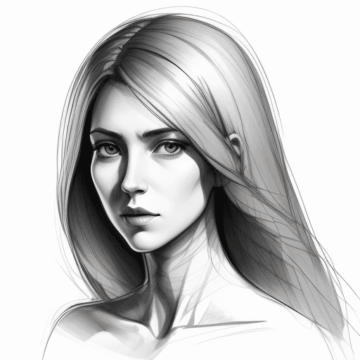 AI generated: woman sketch 
