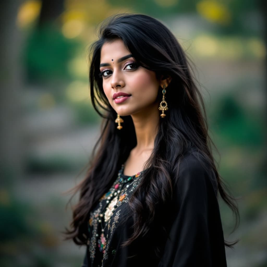 AI generated: indian modern girl photography
