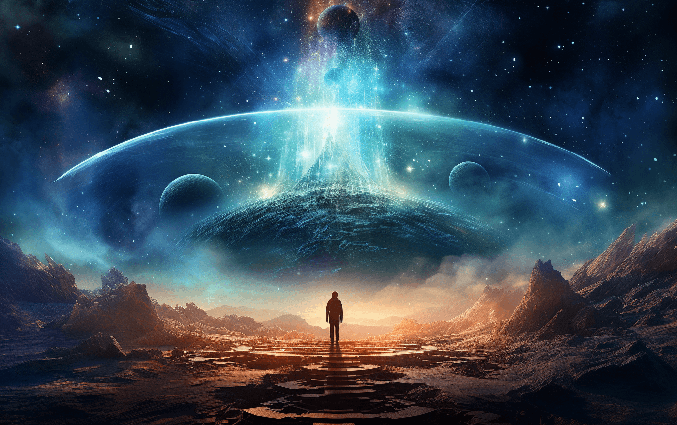 AI generated: images of space space, in the style of dreamlike illustration, spiritual nubelas, uhd image, pictori...