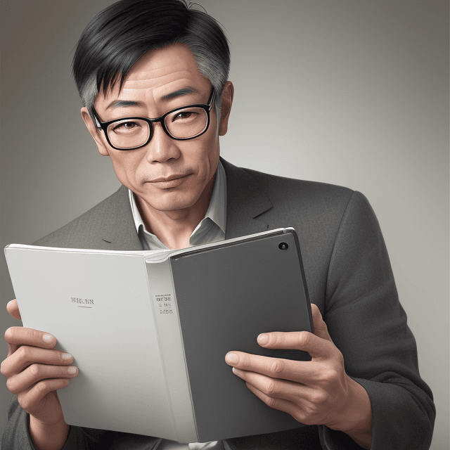AI generated: realistic photography, mature asian man, thin, with black really short hair, without a beard clean s...