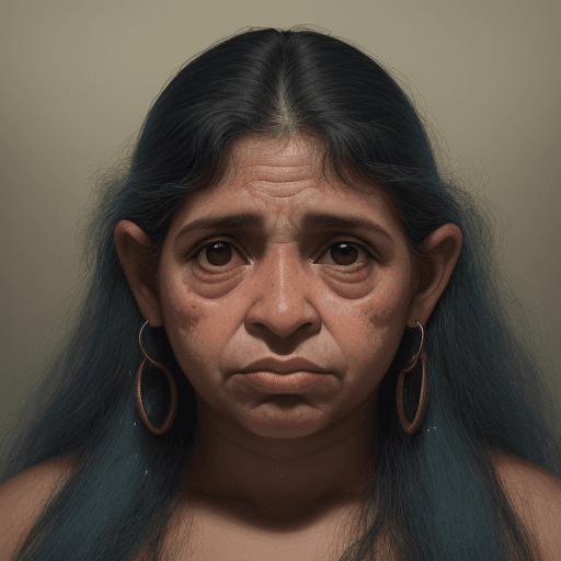 AI generated: Retrato de un manatí, mujer-manatí, carácter fuerte, en dinámica, muy detallado, aletas, pelos dispe...