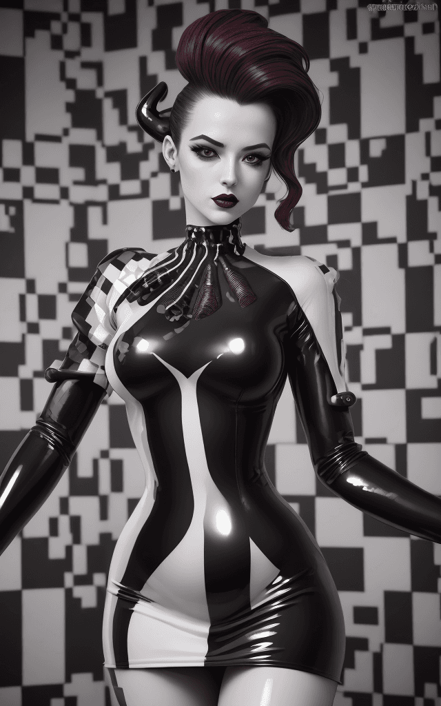AI generated: black and white checkered background,(best quality, 4k, 8k, highres, masterpiece:1.2),ultra-detailed...