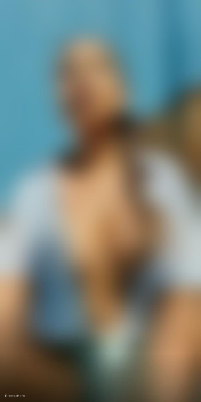 AI generated: hair is depicted in a close-up shot against a textured blue wall with visible wood grain patterns. S...