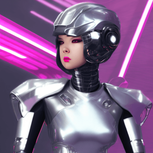 AI generated: a high-resolution image that captures the essence of a dynamic character in a futuristic setting. sh...