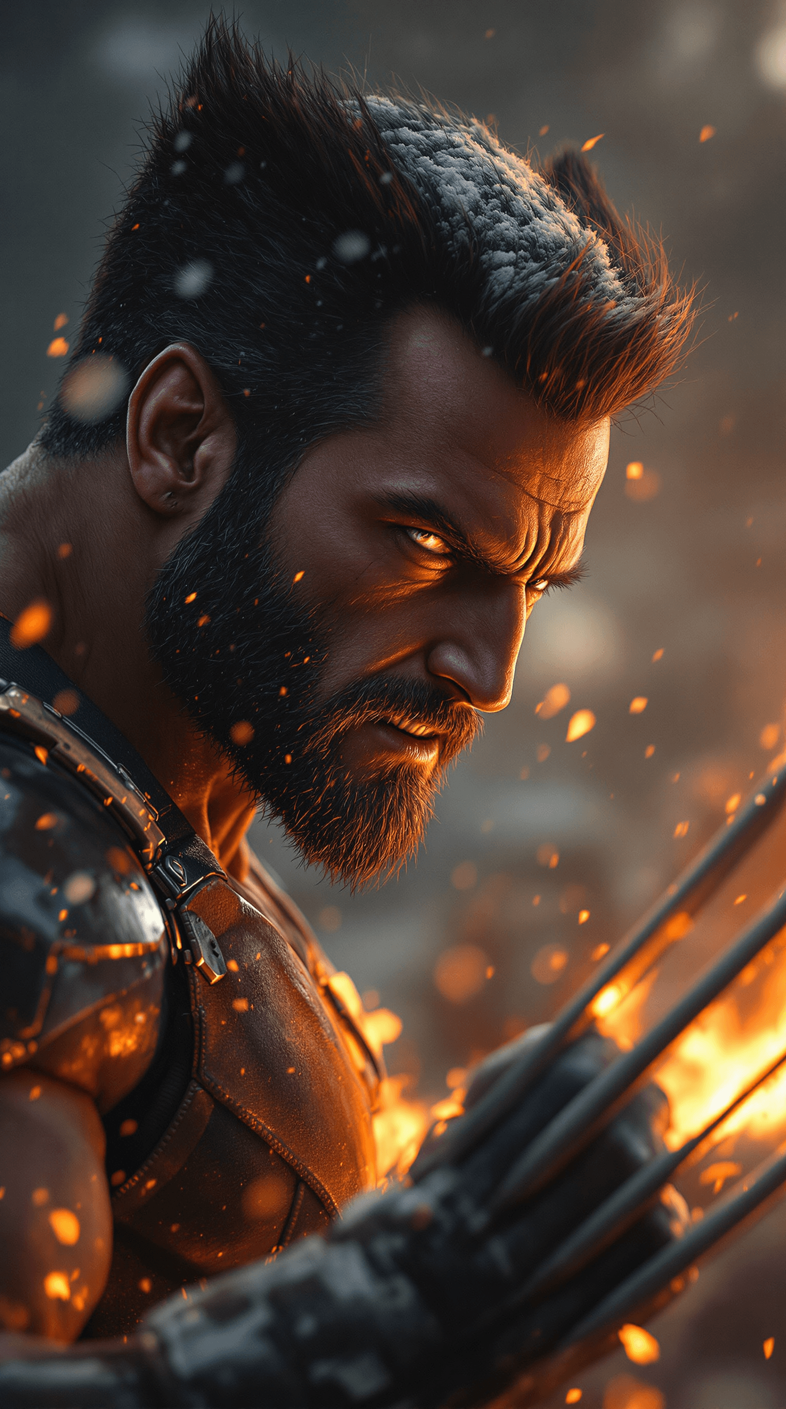 AI generated: Detalhes da imagem gerada:

Personagem Principal: Wolverine, em uma pose de batalha feroz, expressan...